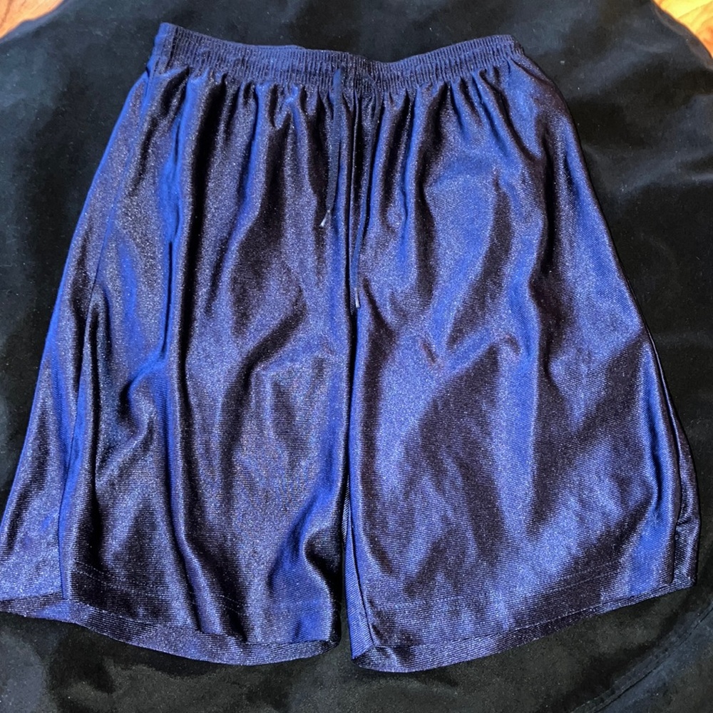 Ativa Medium 12 - 14 netted long basketball navy blue short tie waist EUC